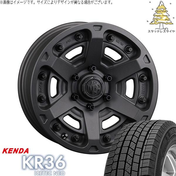 ケンダ アイステックネオ KR36 215/65R16 ＋ マーテルギア アーマー ショットガンブラック 16インチ 7J +35 5H114.3P スタッドレス・ホイール4本セット。1枚目。