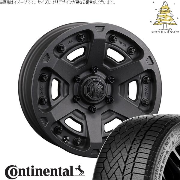 コンチネンタル ノースコンタクト NC7 225/55R18 ＋ マーテルギア アーマー ショットガンブラック 18インチ 8J +35 5H114.3P スタッドレス・ホイール4本セット。1枚目。