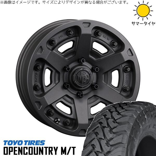 トーヨータイヤ オープンカントリー M/T 225/75R16 ＋ マーテルギア アーマー ショットガンブラック 16インチ 7J +35 5H114.3P サマー・ホイール4本セット。1枚目。