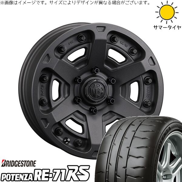ブリヂストン ポテンザ RE71-RS 225/50R18 ＋ マーテルギア アーマー ショットガンブラック 18インチ 8J +35 5H114.3P サマー・ホイール4本セット。1枚目。