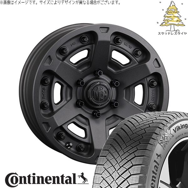 コンチネンタル バイキングコンタクト8 215/65R16 ＋ マーテルギア アーマー ショットガンブラック 16インチ 7J +35 5H114.3P スタッドレス・ホイール4本セット。1枚目。