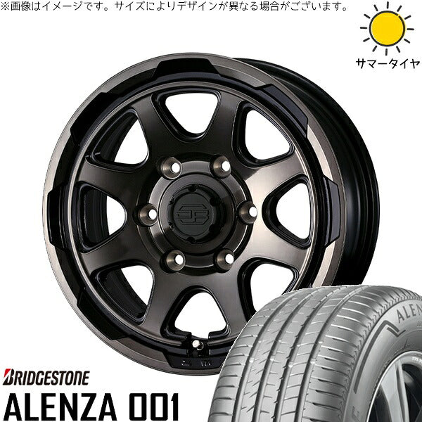 ブリヂストン アレンザ001 (ALENZA001) 215/65R16 ＋ スタットベルク ブラックポリッシュ/ブロンズクリア 16インチ 6.5J +38 6H139.7P サマー・ホイール4本セット。1枚目。