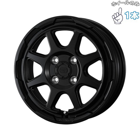 12インチ アルミホイール 4穴100 | ウェッズ スタットベルク セミマットブラック 3.50BB 1本