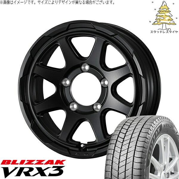 ブリヂストン ブリザック VRX3 215/70R16 ＋ スタットベルク セミマットブラック 16インチ 6J -5 5H139.7P スタッドレス・ホイール4本セット。1枚目。