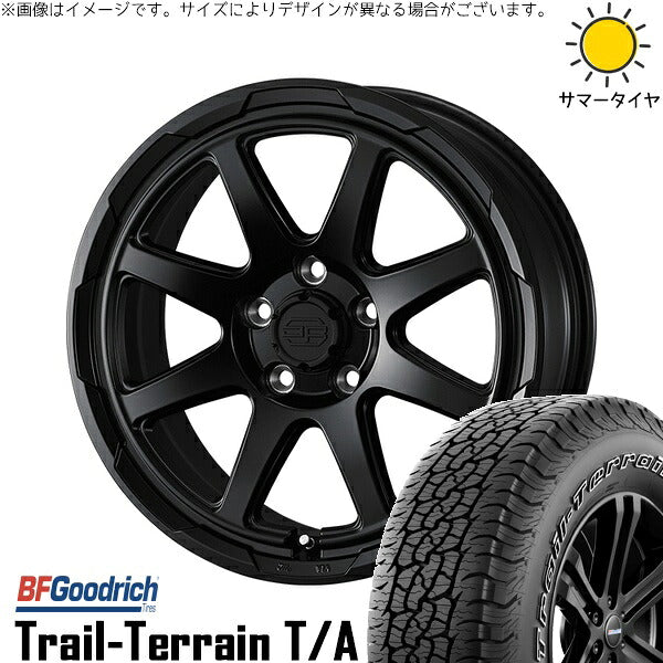 BFグッドリッチ トレイルテレーン T/A 225/60R17 ＋ スタットベルク セミマットブラック 17インチ 7J +38 5H114.3P サマー・ホイール4本セット。1枚目。