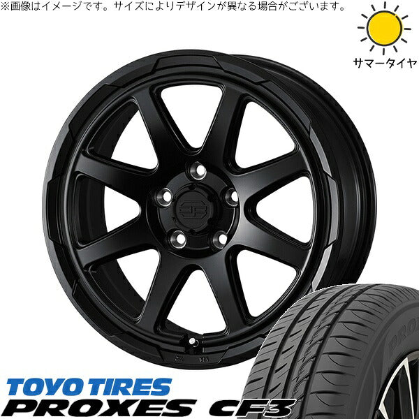 トーヨータイヤ プロクセス CF3 215/45R17 ＋ スタットベルク セミマットブラック 17インチ 7J +38 5H114.3P サマー・ホイール4本セット。1枚目。