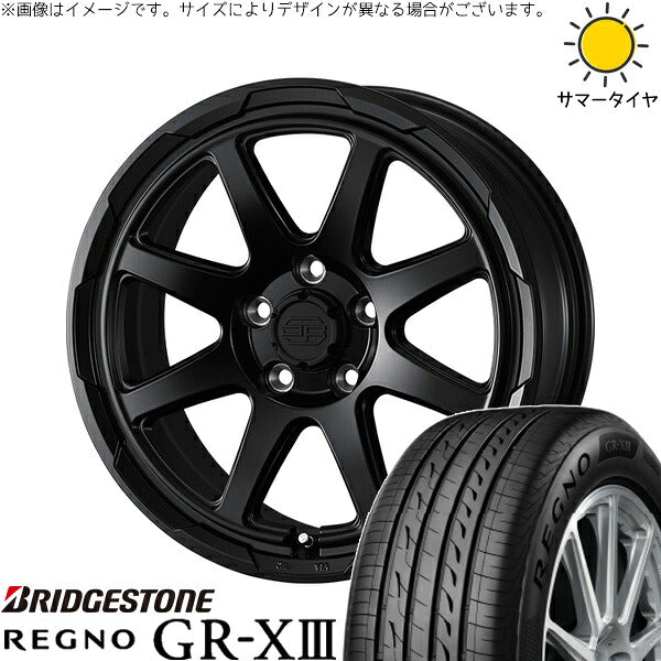 ブリヂストン レグノ GR-X3 RV 215/50R17 ＋ スタットベルク セミマットブラック 17インチ 7J +38 5H114.3P サマー・ホイール4本セット。1枚目。