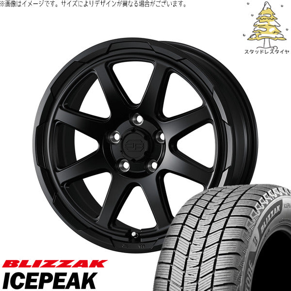 ブリヂストン ブリザック ICEPEAK 265/65R17 ＋ スタットベルク セミマットブラック 17インチ 7J +38 5H114.3P スタッドレス・ホイール4本セット。1枚目。