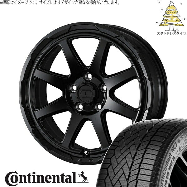 コンチネンタル ノースコンタクト NC7 215/65R16 ＋ スタットベルク セミマットブラック 16インチ 7J +38 5H114.3P スタッドレス・ホイール4本セット。1枚目。