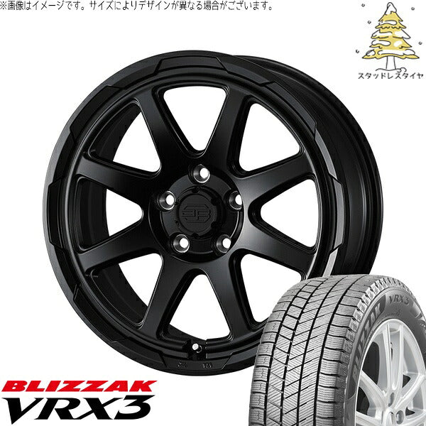 ブリヂストン ブリザック VRX3 (BLIZZAK VRX3) 205/60R16 ＋ スタットベルク セミマットブラック 16インチ 7.0J +38 5H114.3P スタッドレス・ホイール4本セット。1枚目。