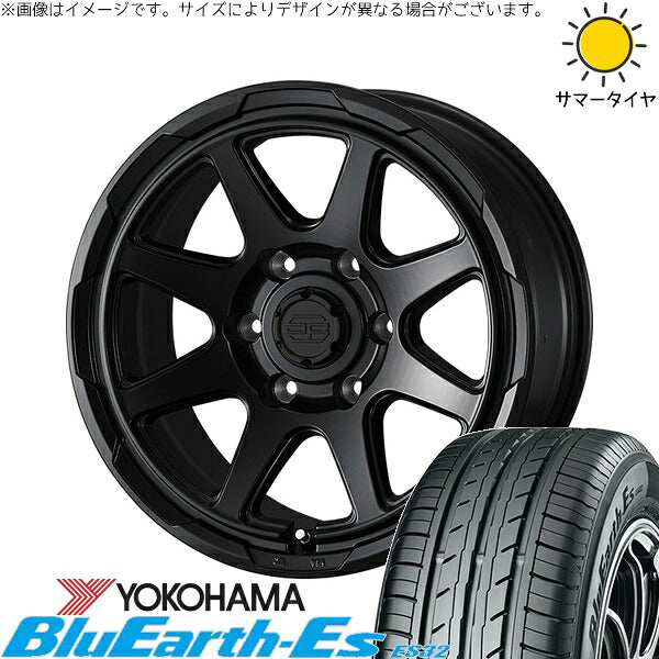 ヨコハマタイヤ ブルーアース ES32 215/70R15 ＋ スタットベルク セミマットブラック 15インチ 6J +33 6H139.7P サマー・ホイール4本セット。1枚目。
