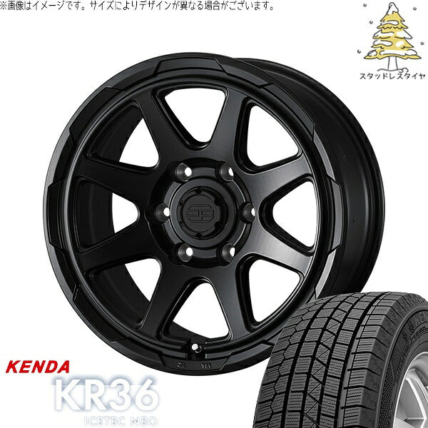ケンダ アイステックネオ KR36 215/70R16 ＋ スタットベルク セミマットブラック 16インチ 6.5J +38 6H139.7P スタッドレス・ホイール4本セット。1枚目。