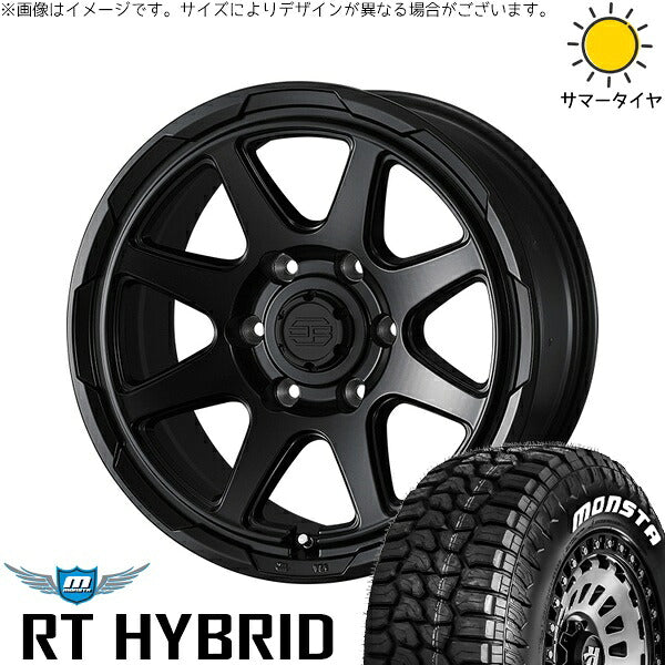 モンスタタイヤ RT ハイブリッド 285/70R17 ＋ スタットベルク セミマットブラック 17インチ 8J +20 6H139.7P サマー・ホイール4本セット。1枚目。