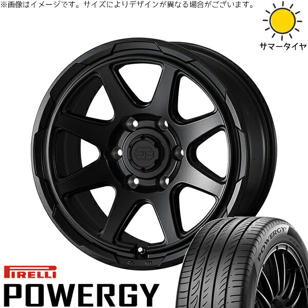ピレリ パワジー 215/65R16 ＋ スタットベルク セミマットブラック 16インチ 6.5J +38 6H139.7P サマー・ホイール4本セット。1枚目。