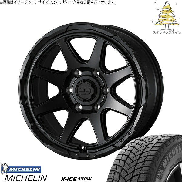ミシュラン エックスアイス スノー (X-ICE SNOW) 265/70R17 ＋ スタットベルク セミマットブラック 17インチ 8J +20 6H139.7P スタッドレス・ホイール4本セット。1枚目。