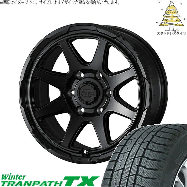 トーヨータイヤ ウィンタートランパス TX 215/70R16 ＋ スタットベルク セミマットブラック 16インチ 6.5J +38 6H139.7P スタッドレス・ホイール4本セット。1枚目。