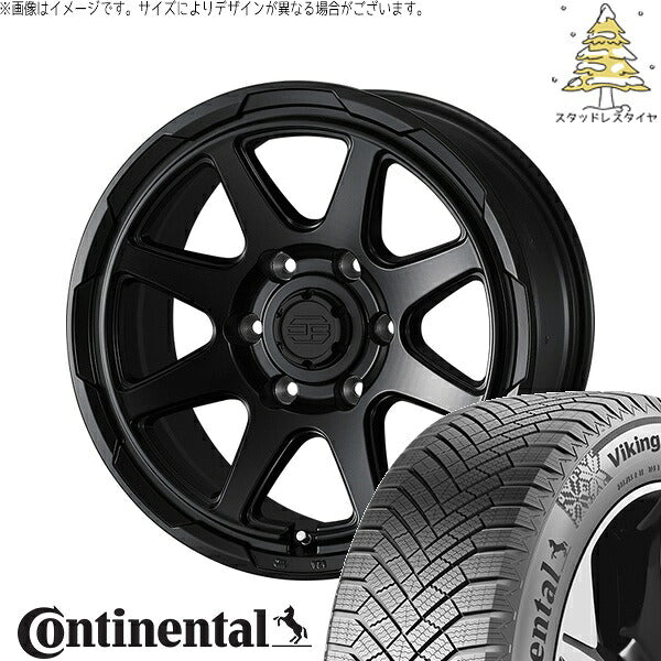 コンチネンタル バイキングコンタクト8 265/70R17 ＋ スタットベルク セミマットブラック 17インチ 8J +20 6H139.7P スタッドレス・ホイール4本セット。1枚目。