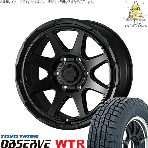 トーヨータイヤ オブザーブ W/T-R 285/70R17 ＋ スタットベルク セミマットブラック 17インチ 8J +20 6H139.7P スタッドレス・ホイール4本セット。1枚目。