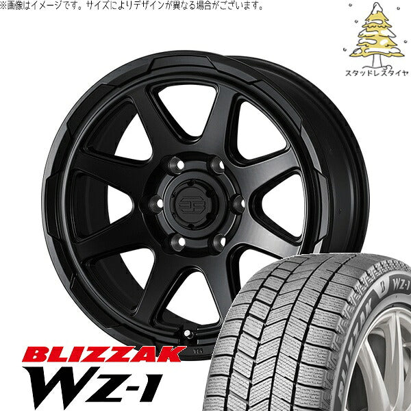 ブリヂストン ブリザック WZ-1 215/65R16 ＋ スタットベルク セミマットブラック 16インチ 6.5J +38 6H139.7P スタッドレス・ホイール4本セット。1枚目。