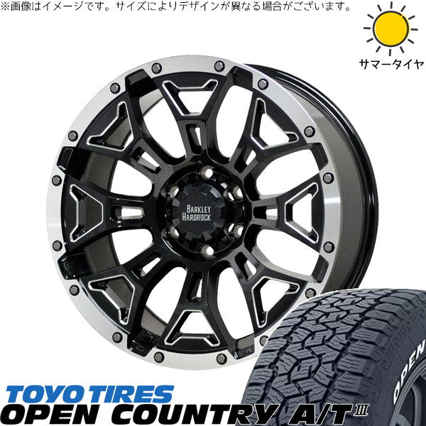 トーヨータイヤ オープンカントリー A/T3 235/70R16 ＋ バークレイ ハードロック エルバート ブラックサイドマシニング/リムポリッシュ 16インチ 7J +38 5H114.3P サマー・ホイール4本セット。1枚目。