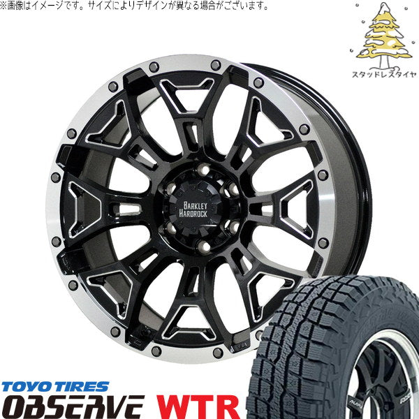 トーヨータイヤ オブザーブ W/T-R 185/85R16 ＋ バークレイ ハードロック エルバート ブラックサイドマシニング/リムポリッシュ 16インチ 7J +38 5H114.3P スタッドレス・ホイール4本セット。1枚目。
