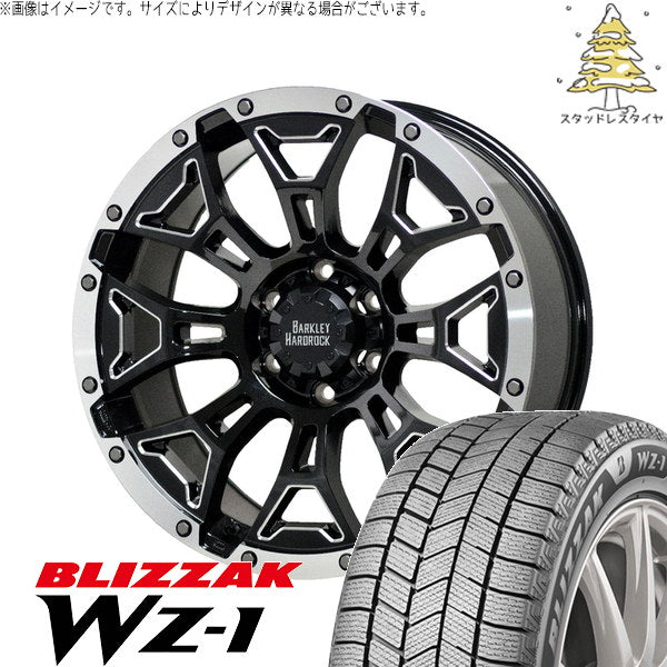 ブリヂストン ブリザック WZ-1 235/60R18 ＋ バークレイ ハードロック エルバート ブラックサイドマシニング/リムポリッシュ 18インチ 7.5J +38 5H114.3P スタッドレス・ホイール4本セット。1枚目。