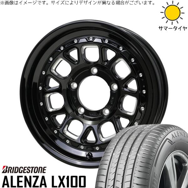 ブリヂストン アレンザ LX100 215/70R16 ＋ バークレイ ハードロック ヒューロン グロスブラック/マシニング 16インチ 6J -5 5H139.7P サマー・ホイール4本セット。1枚目。