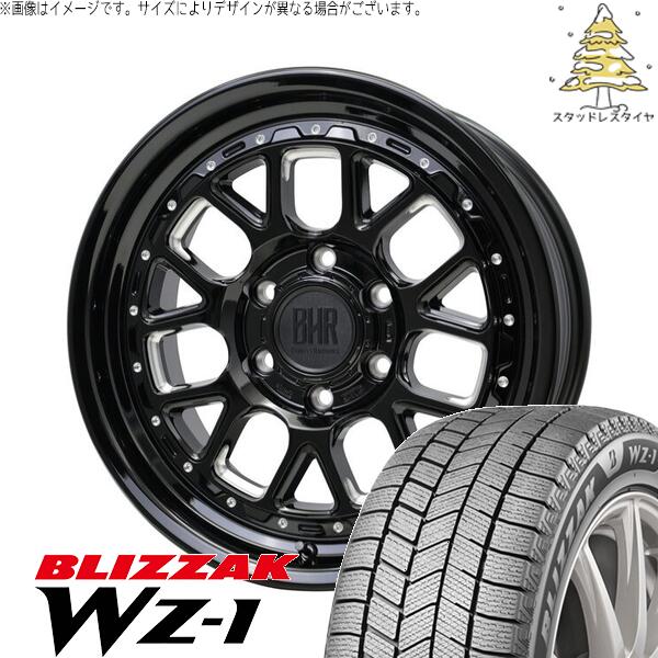 ブリヂストン ブリザック WZ-1 215/65R16 ＋ バークレイ ハードロック ヒューロン グロスブラック/マシニング 16インチ 6.5J +38 6H139.7P スタッドレス・ホイール4本セット。1枚目。