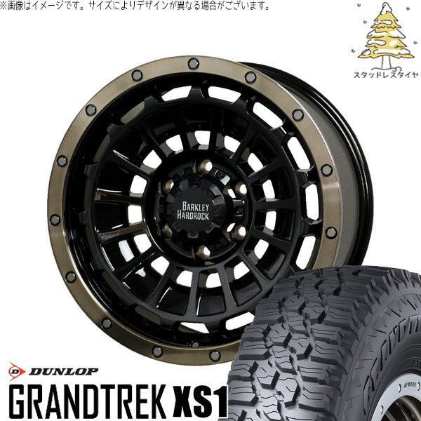 ダンロップ グラントレック XS1 215/70R16 ＋ バークレイ ハードロック ローガン ブラック/リムポリッシュ/ブロンズクリア 16インチ 6J -5 5H139.7P スタッドレス・ホイール4本セット。1枚目。