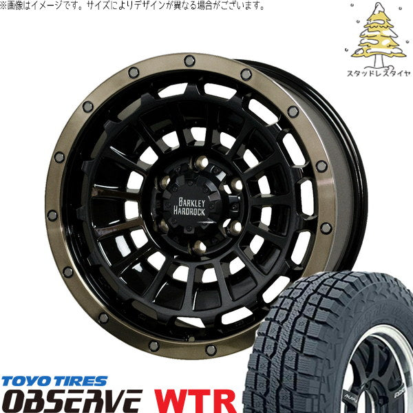 トーヨータイヤ オブザーブ W/T-R 285/70R17 ＋ バークレイ ハードロック ローガン ブラック/リムポリッシュ/ブロンズクリア 17インチ 8J +20 6H139.7P スタッドレス・ホイール4本セット。1枚目。