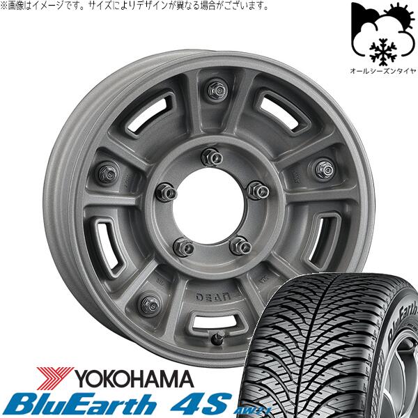 ヨコハマタイヤ ブルーアース4S AW21 215/70R16 ＋ ディーン BJメキシカン ショットクリア 16インチ 6J -5 5H139.7P オールシーズン・ホイール4本セット。1枚目。