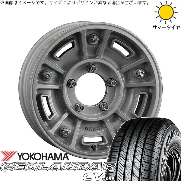 ヨコハマタイヤ ジオランダーCV G058 225/70R16 ＋ ディーン BJメキシカン ショットクリア 16インチ 5.5J +20 5H139.7P サマー・ホイール4本セット。1枚目。