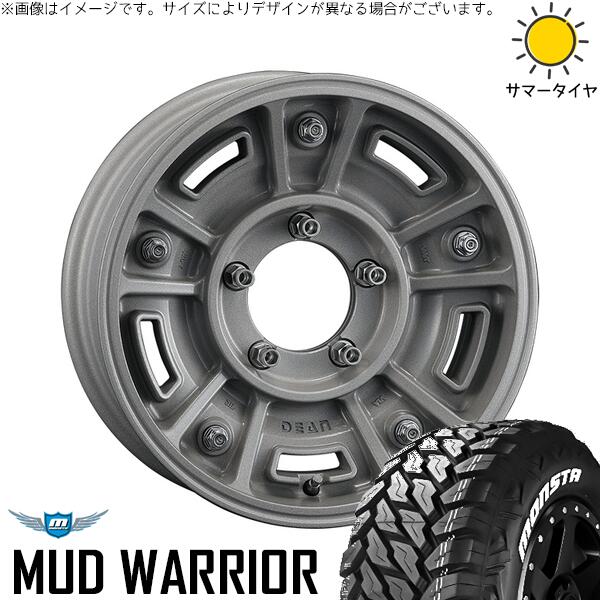 モンスタタイヤ マッドウォーリア 215/70R16 ＋ ディーン BJメキシカン ショットクリア 16インチ 5.5J +20 5H139.7P サマー・ホイール4本セット。1枚目。