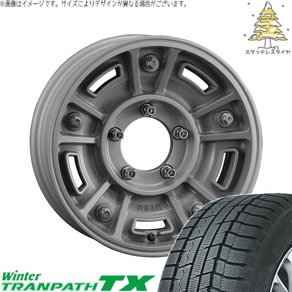 トーヨータイヤ ウィンタートランパス TX 215/70R16 ＋ ディーン BJメキシカン ショットクリア 16インチ 5.5J +20 5H139.7P スタッドレス・ホイール4本セット。1枚目。