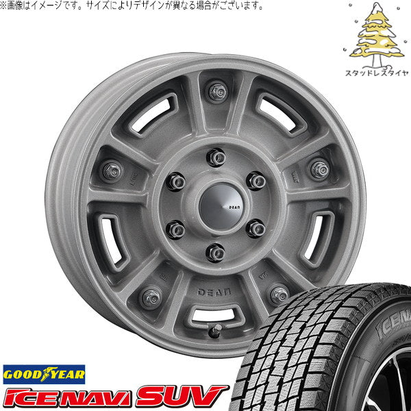 グッドイヤー アイスナビ SUV 265/70R16 ＋ ディーン BJメキシカン ショットクリア 16インチ 8J ±0 5H150P スタッドレス・ホイール4本セット。1枚目。