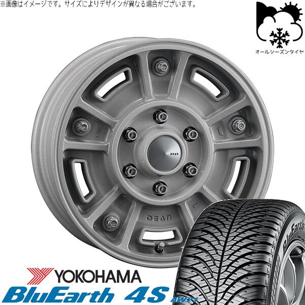 ヨコハマタイヤ ブルーアース4S AW21 215/70R16 ＋ ディーン BJメキシカン ショットクリア 16インチ 6.5J +38 6H139.7P オールシーズン・ホイール4本セット。1枚目。