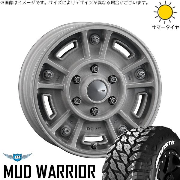 モンスタタイヤ マッドウォーリアー (MUD WARRIOR) 215/70R16 ＋ ディーン BJメキシカン ショットクリア 16インチ 6.5J +38 6H139.7P サマー・ホイール4本セット。1枚目。
