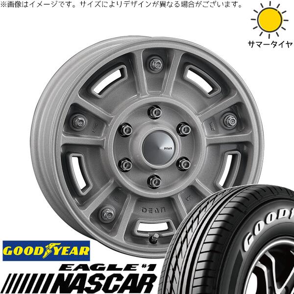 グッドイヤー イーグル ナスカー 215/65R16 ＋ ディーン BJメキシカン ショットクリア 16インチ 6.5J +38 6H139.7P サマー・ホイール4本セット。1枚目。
