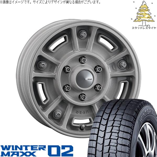 ダンロップ ウィンターマックス02 215/65R16 ＋ ディーン BJメキシカン ショットクリア 16インチ 6.5J +38 6H139.7P スタッドレス・ホイール4本セット。1枚目。