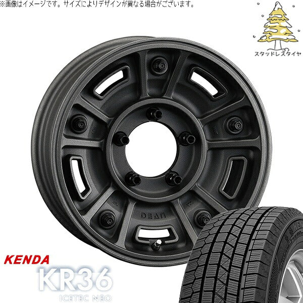 ケンダ アイステックネオ KR36 (ICETEC NEO KR36) 215/70R16 ＋ ディーン BJメキシカン ショットチャコールブラック 16インチ 5.5J +20 5H139.7P スタッドレス・ホイール4本セット。1枚目。