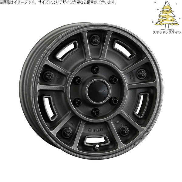 輸入スタッドレスタイヤ（銘柄指定不可） 215/65R16 ＋ ディーン BJメキシカン ショットチャコールブラック 16インチ 6.5J +38 6H139.7P ホイール4本セット。1枚目。