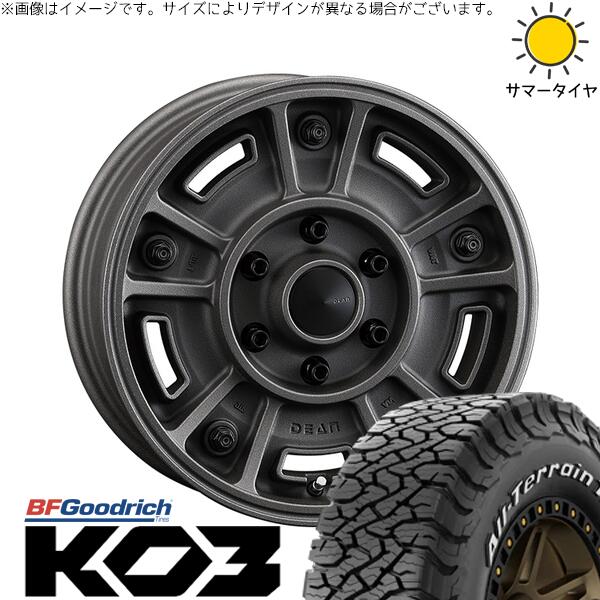 BFグッドリッチ オールテレーン T/A Ko3 (All-Terrain T/A Ko3) 215/70R16 ＋ ディーン BJメキシカン ショットチャコールブラック 16インチ 6.5J +38 6H139.7P オールシーズン・ホイール4本セット。1枚目。