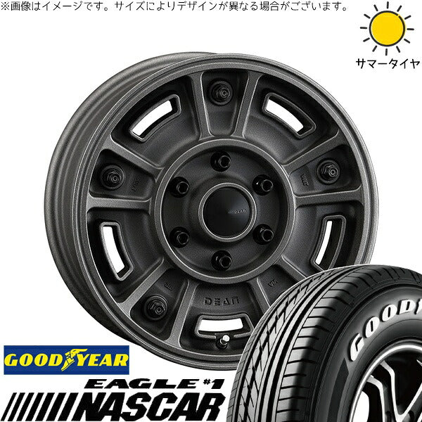 グッドイヤー イーグル ナスカー 215/65R16 ＋ ディーン BJメキシカン ショットチャコールブラック 16インチ 6.5J +38 6H139.7P サマー・ホイール4本セット。1枚目。