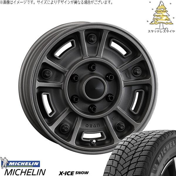 ミシュラン エックスアイス スノー (X-ICE SNOW) 215/65R16 ＋ ディーン BJメキシカン ショットチャコールブラック 16インチ 6.5J +38 6H139.7P スタッドレス・ホイール4本セット。1枚目。