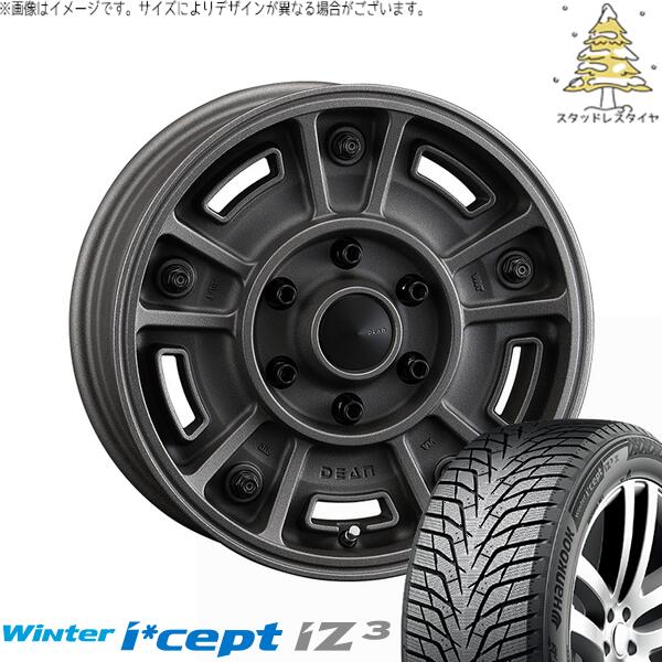 ハンコック ウィンターアイセプト IZ3 W636 (Winter i*cept iZ3 W636) 215/65R16 ＋ ディーン BJメキシカン ショットチャコールブラック 16インチ 6.5J +38 6H139.7P スタッドレス・ホイール4本セット。1枚目。