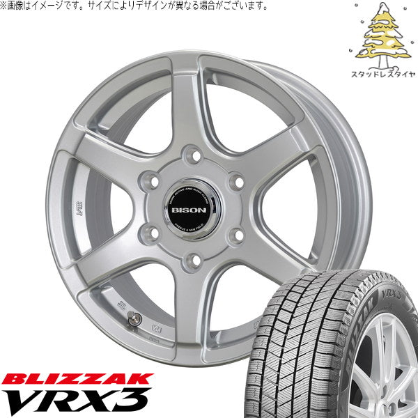 ブリヂストン ブリザック VRX3 215/70R15 ＋ バイソン BN-04 シルバー 15インチ 6J +33 6H139.7P スタッドレス・ホイール4本セット。1枚目。