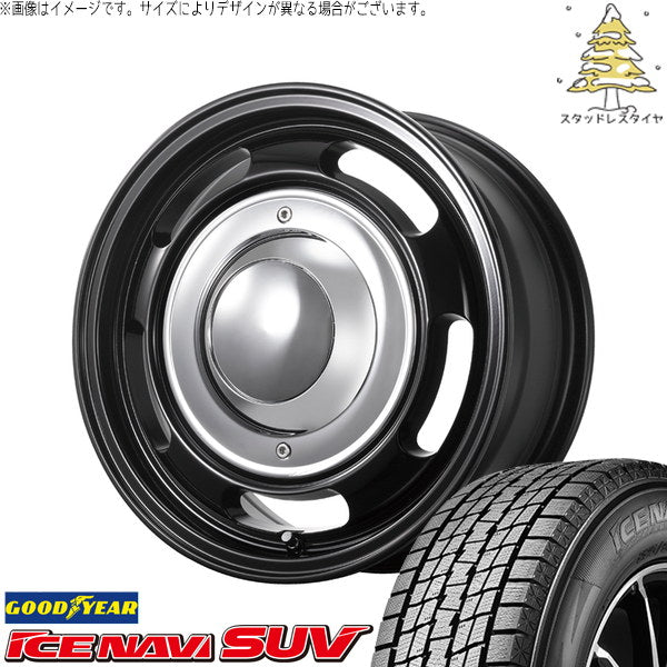 グッドイヤー アイスナビ SUV 215/70R16 ＋ ブルート BR-00 ミリタリーブラック 16インチ 6.5J +38 6H139.7P スタッドレス・ホイール4本セット。1枚目。