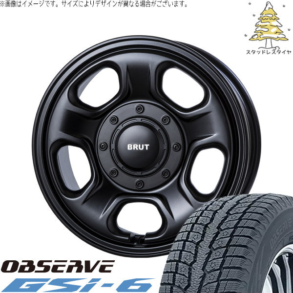 トーヨータイヤ オブザーブ Gsi-6 265/65R17 ＋ ブルート BR-33 ミリタリーブラック 17インチ 8J +20 6H139.7P スタッドレス・ホイール4本セット。1枚目。