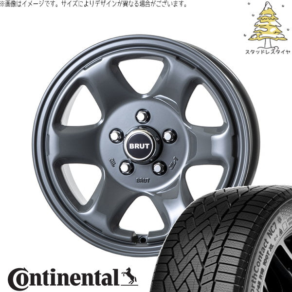 コンチネンタル ノースコンタクト NC7 215/55R17 ＋ ブルート BR-44 コンクリート 17インチ 7.5J +38 5H114.3P スタッドレス・ホイール4本セット。1枚目。