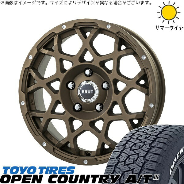 トーヨータイヤ オープンカントリー A/T3 215/70R16 ＋ ブルート BR-55 デザートブロンズ 16インチ 5.5J +20 5H139.7P サマー・ホイール4本セット。1枚目。